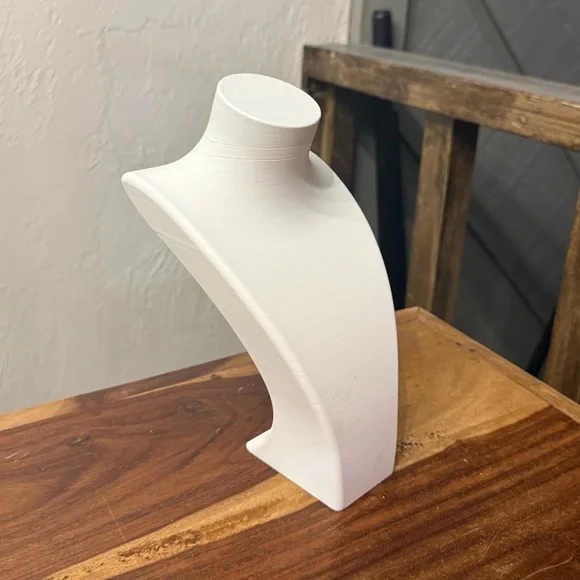 Elegant White Necklace Display Bust - Picture 2 of 7